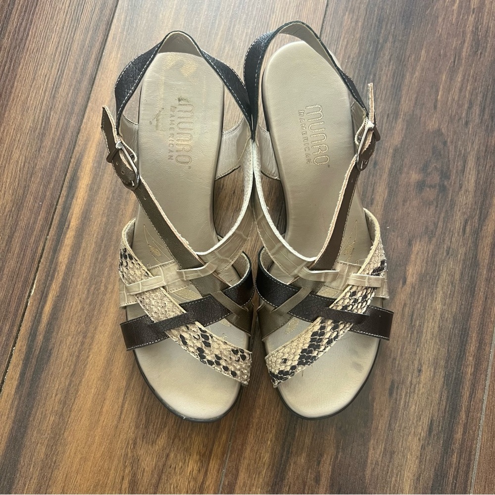 Munro American Leather Sandals – Women’s Size 7 – Comfort Heel - Picture 7 of 12